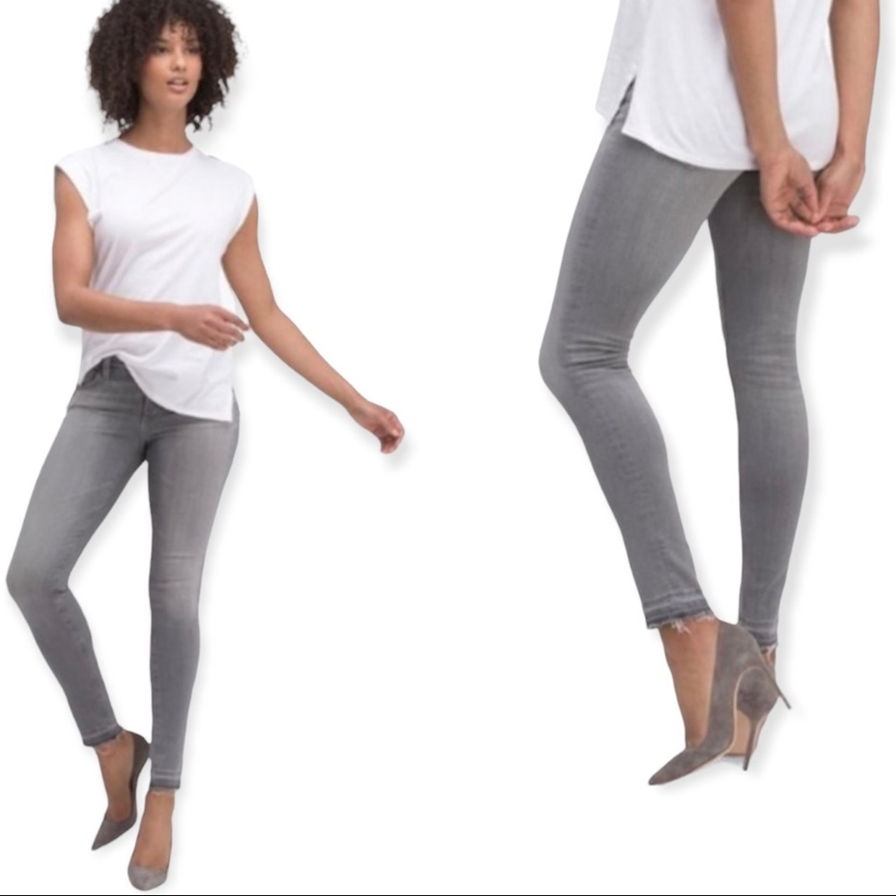 Adriano Goldschmied AG Super Skinny Ankle Gray Jeans 30 - Picture 12 of 12